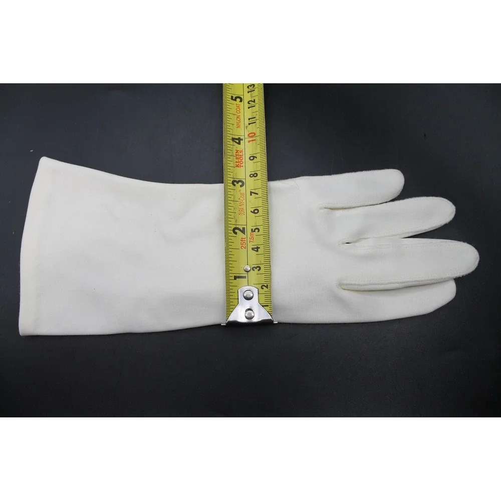 Vintage White Formal Evening Dress Gloves Forearm Length Approx 10